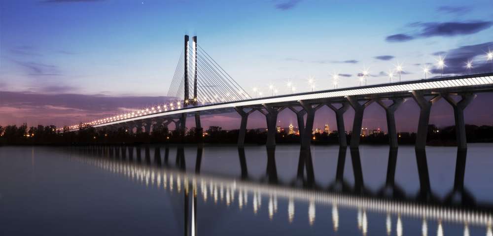 Nuevo puente Champlain sobre el río San Lorenzo